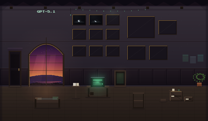 GPT-5.1’S ROOM, drawn by the world’s own engine